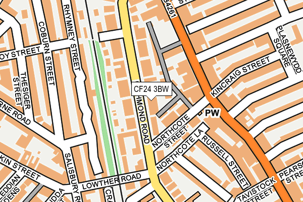 CF24 3BW map - OS OpenMap – Local (Ordnance Survey)