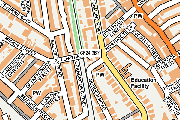 CF24 3BY map - OS OpenMap – Local (Ordnance Survey)