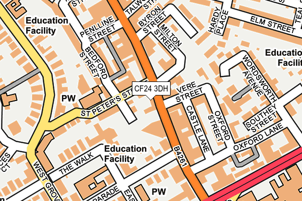 CF24 3DH map - OS OpenMap – Local (Ordnance Survey)