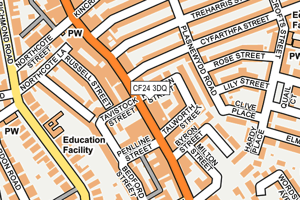 CF24 3DQ map - OS OpenMap – Local (Ordnance Survey)