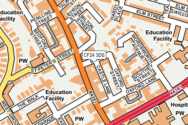 CF24 3DS map - OS OpenMap – Local (Ordnance Survey)