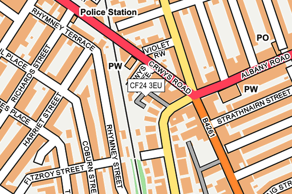 CF24 3EU map - OS OpenMap – Local (Ordnance Survey)