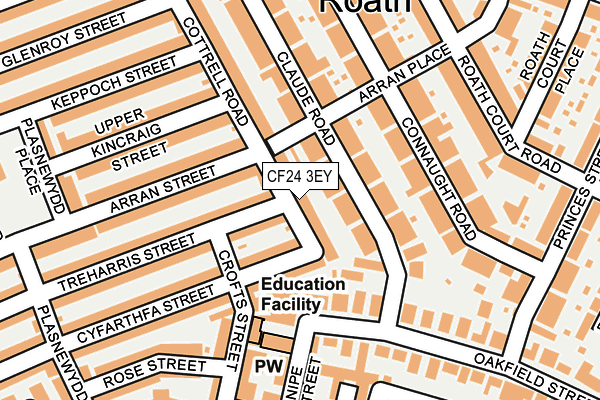 CF24 3EY map - OS OpenMap – Local (Ordnance Survey)