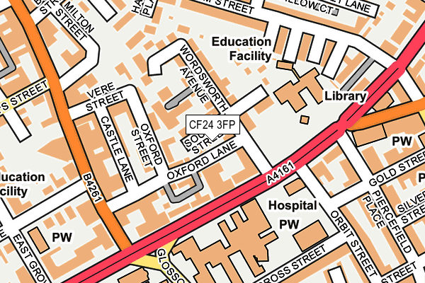 CF24 3FP map - OS OpenMap – Local (Ordnance Survey)