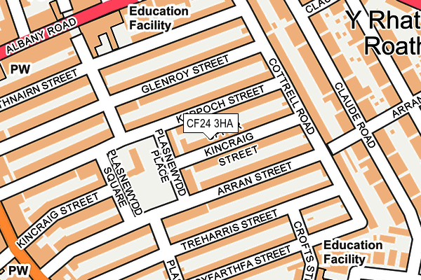 CF24 3HA map - OS OpenMap – Local (Ordnance Survey)