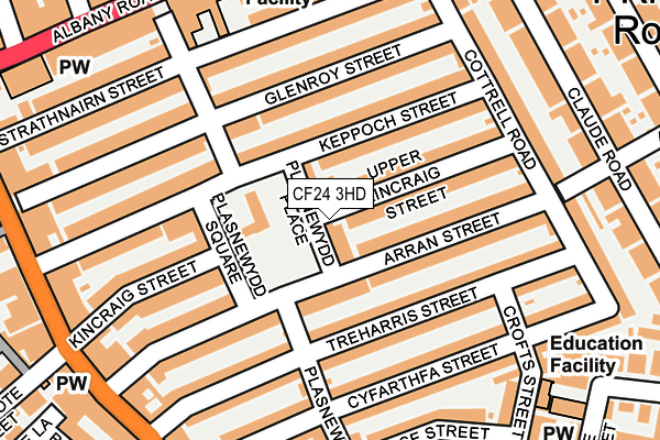 CF24 3HD map - OS OpenMap – Local (Ordnance Survey)