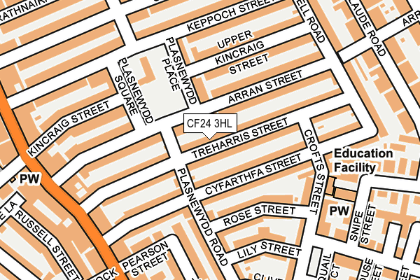 CF24 3HL map - OS OpenMap – Local (Ordnance Survey)