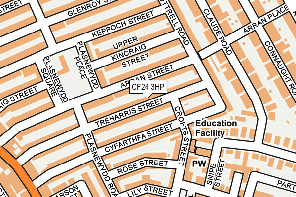 CF24 3HP map - OS OpenMap – Local (Ordnance Survey)