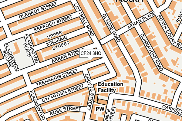 CF24 3HQ map - OS OpenMap – Local (Ordnance Survey)