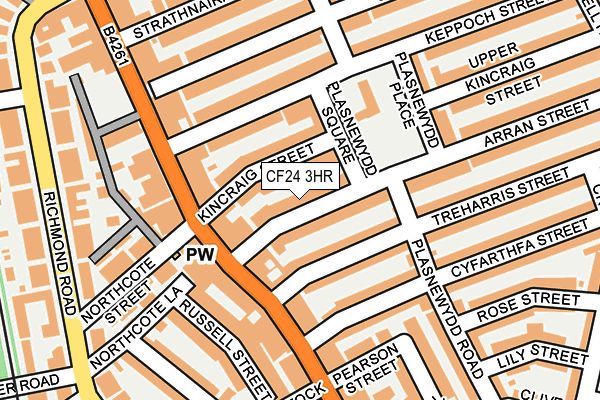 CF24 3HR map - OS OpenMap – Local (Ordnance Survey)