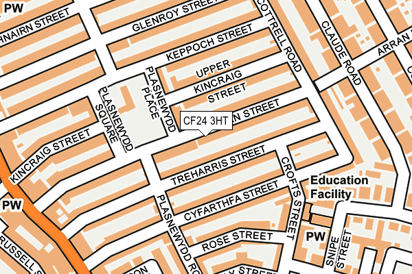 CF24 3HT map - OS OpenMap – Local (Ordnance Survey)