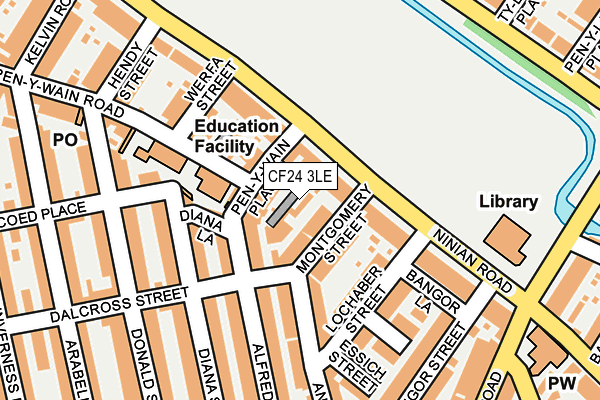 CF24 3LE map - OS OpenMap – Local (Ordnance Survey)
