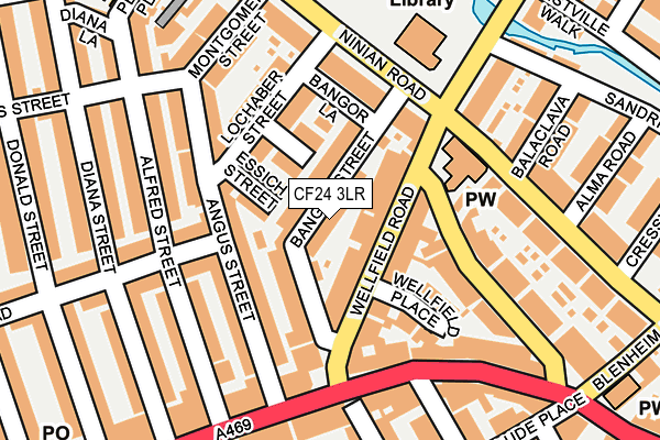 CF24 3LR map - OS OpenMap – Local (Ordnance Survey)