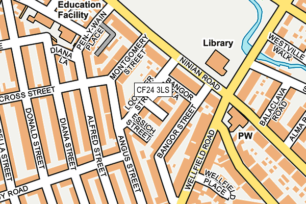 CF24 3LS map - OS OpenMap – Local (Ordnance Survey)