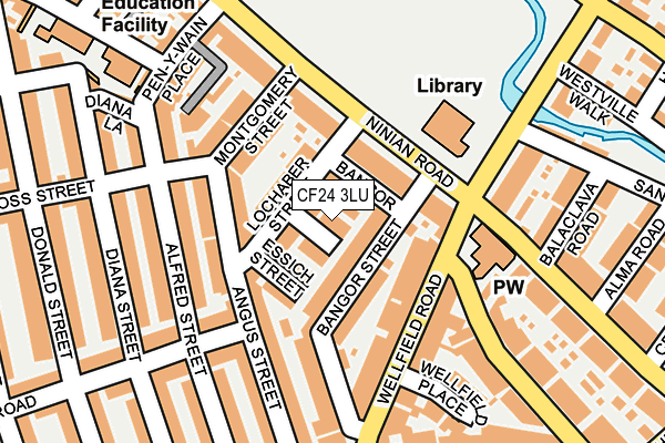 CF24 3LU map - OS OpenMap – Local (Ordnance Survey)