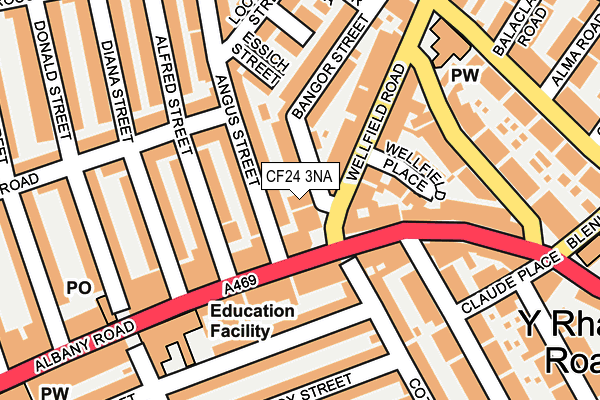 CF24 3NA map - OS OpenMap – Local (Ordnance Survey)