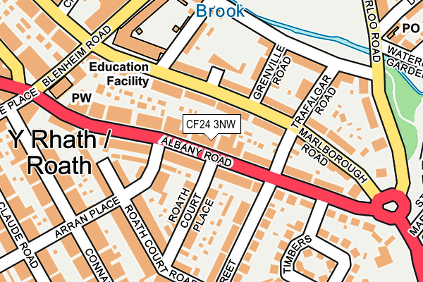 CF24 3NW map - OS OpenMap – Local (Ordnance Survey)