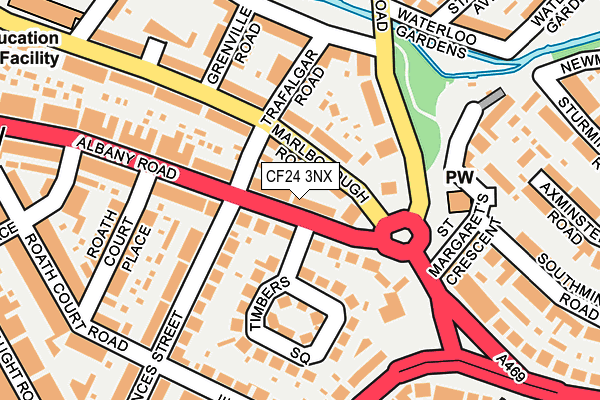 CF24 3NX map - OS OpenMap – Local (Ordnance Survey)