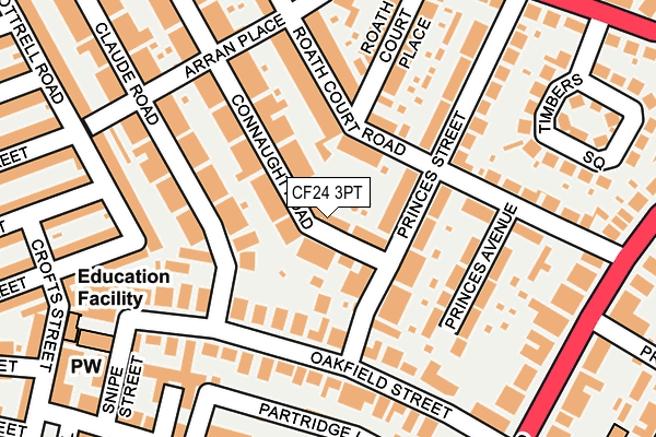 CF24 3PT map - OS OpenMap – Local (Ordnance Survey)