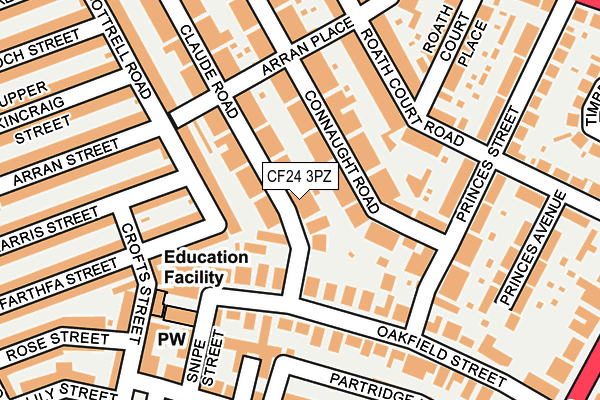 CF24 3PZ map - OS OpenMap – Local (Ordnance Survey)