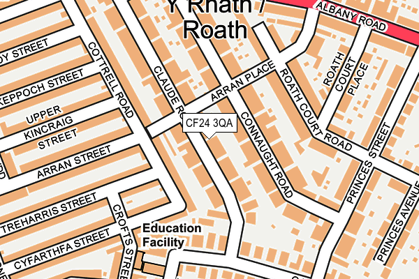 CF24 3QA map - OS OpenMap – Local (Ordnance Survey)