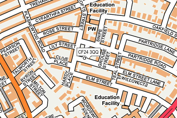 CF24 3QQ map - OS OpenMap – Local (Ordnance Survey)