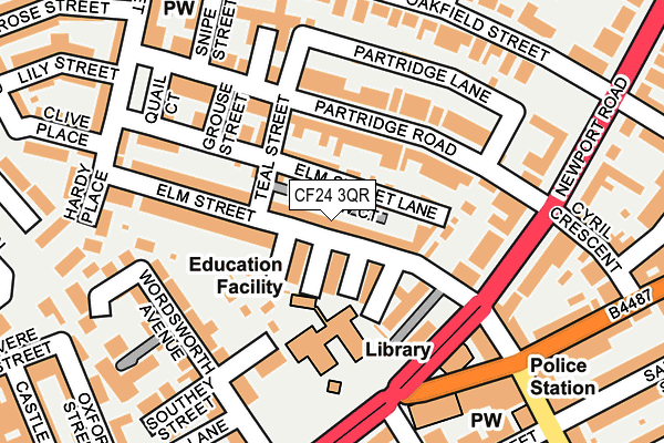 CF24 3QR map - OS OpenMap – Local (Ordnance Survey)