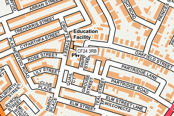 CF24 3RB map - OS OpenMap – Local (Ordnance Survey)