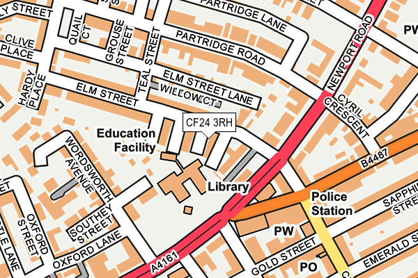 CF24 3RH map - OS OpenMap – Local (Ordnance Survey)