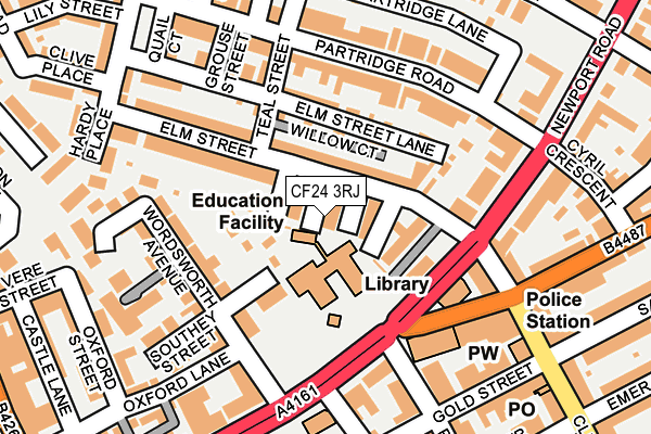 CF24 3RJ map - OS OpenMap – Local (Ordnance Survey)