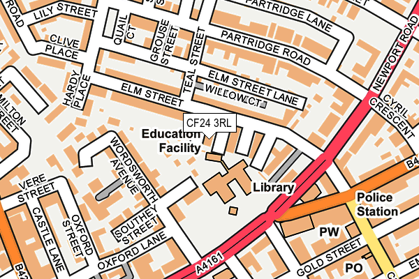 CF24 3RL map - OS OpenMap – Local (Ordnance Survey)