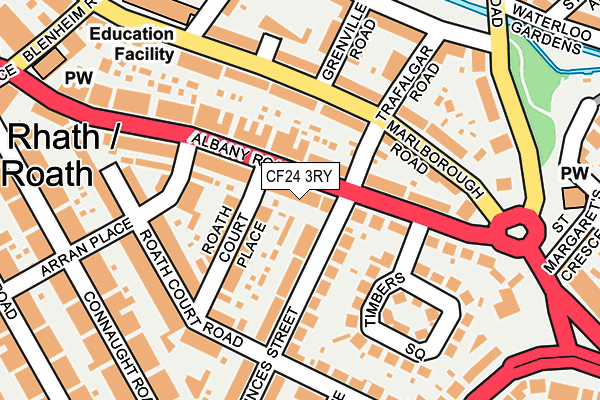 CF24 3RY map - OS OpenMap – Local (Ordnance Survey)