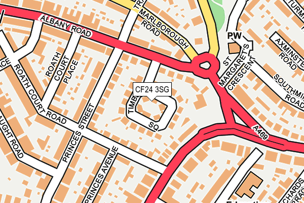 CF24 3SG map - OS OpenMap – Local (Ordnance Survey)