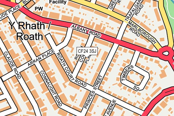 CF24 3SJ map - OS OpenMap – Local (Ordnance Survey)