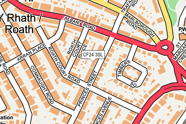 CF24 3SL map - OS OpenMap – Local (Ordnance Survey)