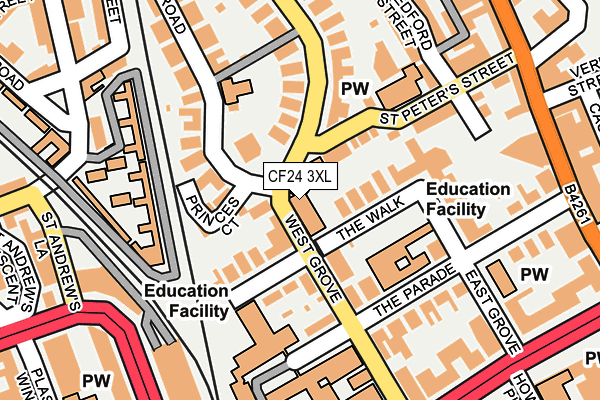 CF24 3XL map - OS OpenMap – Local (Ordnance Survey)