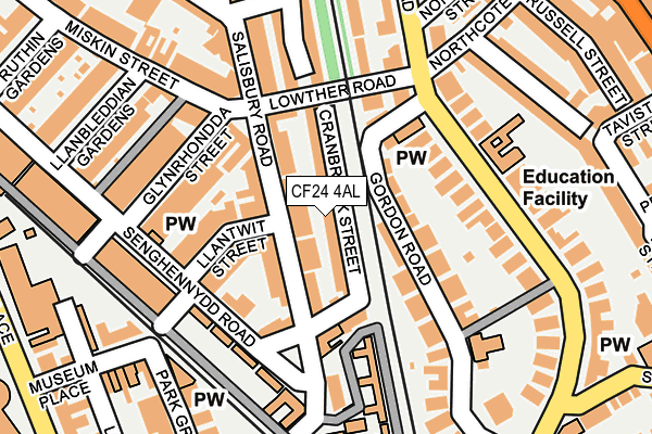 CF24 4AL map - OS OpenMap – Local (Ordnance Survey)