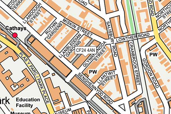 CF24 4AN map - OS OpenMap – Local (Ordnance Survey)