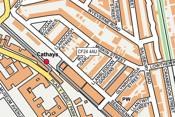 CF24 4AU map - OS OpenMap – Local (Ordnance Survey)