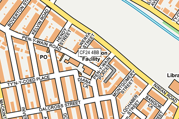 CF24 4BB map - OS OpenMap – Local (Ordnance Survey)