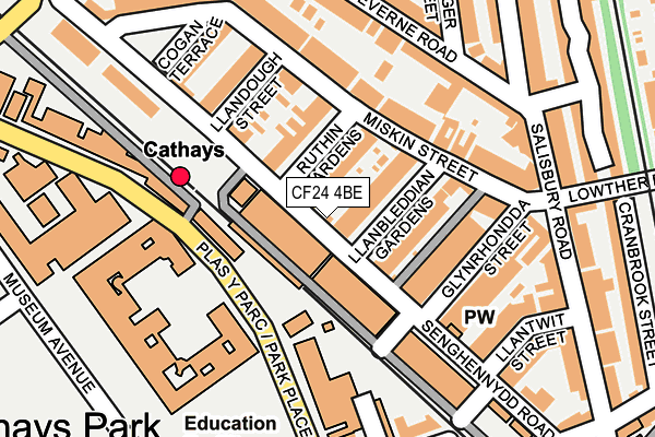 CF24 4BE map - OS OpenMap – Local (Ordnance Survey)