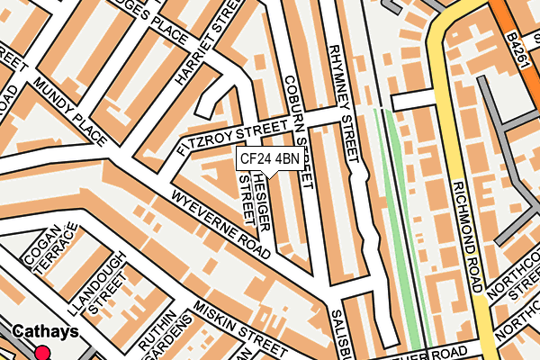 CF24 4BN map - OS OpenMap – Local (Ordnance Survey)