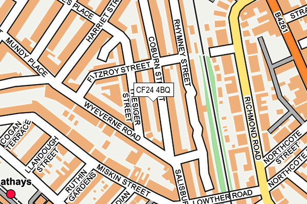 CF24 4BQ map - OS OpenMap – Local (Ordnance Survey)