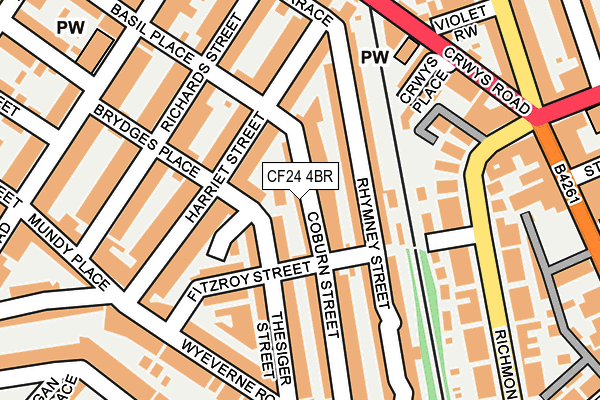 CF24 4BR map - OS OpenMap – Local (Ordnance Survey)