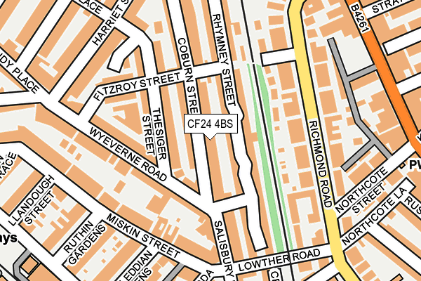 CF24 4BS map - OS OpenMap – Local (Ordnance Survey)