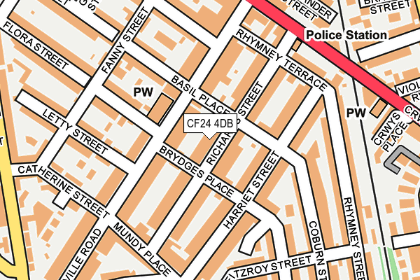 CF24 4DB map - OS OpenMap – Local (Ordnance Survey)