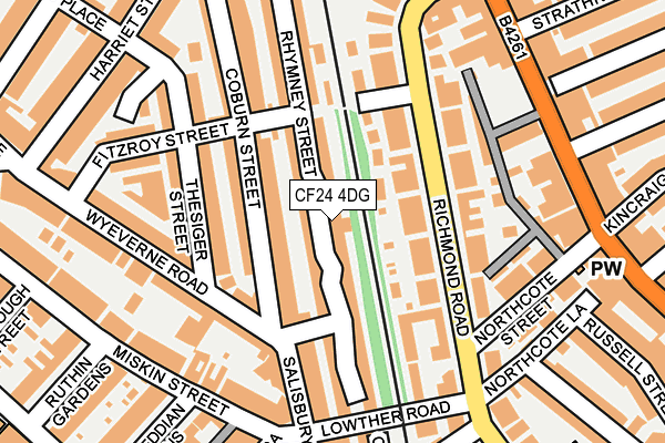 CF24 4DG map - OS OpenMap – Local (Ordnance Survey)