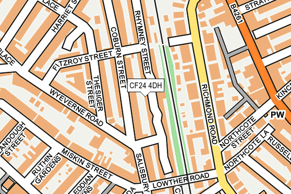CF24 4DH map - OS OpenMap – Local (Ordnance Survey)