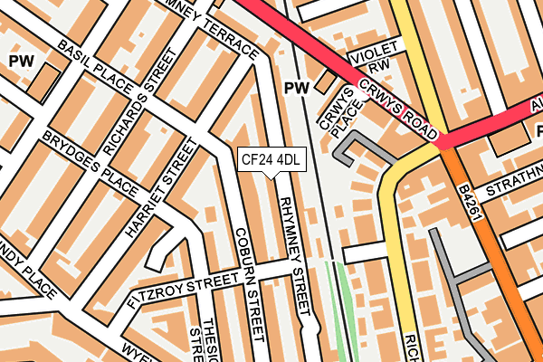 CF24 4DL map - OS OpenMap – Local (Ordnance Survey)