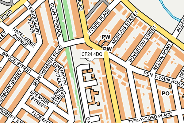 CF24 4DQ map - OS OpenMap – Local (Ordnance Survey)